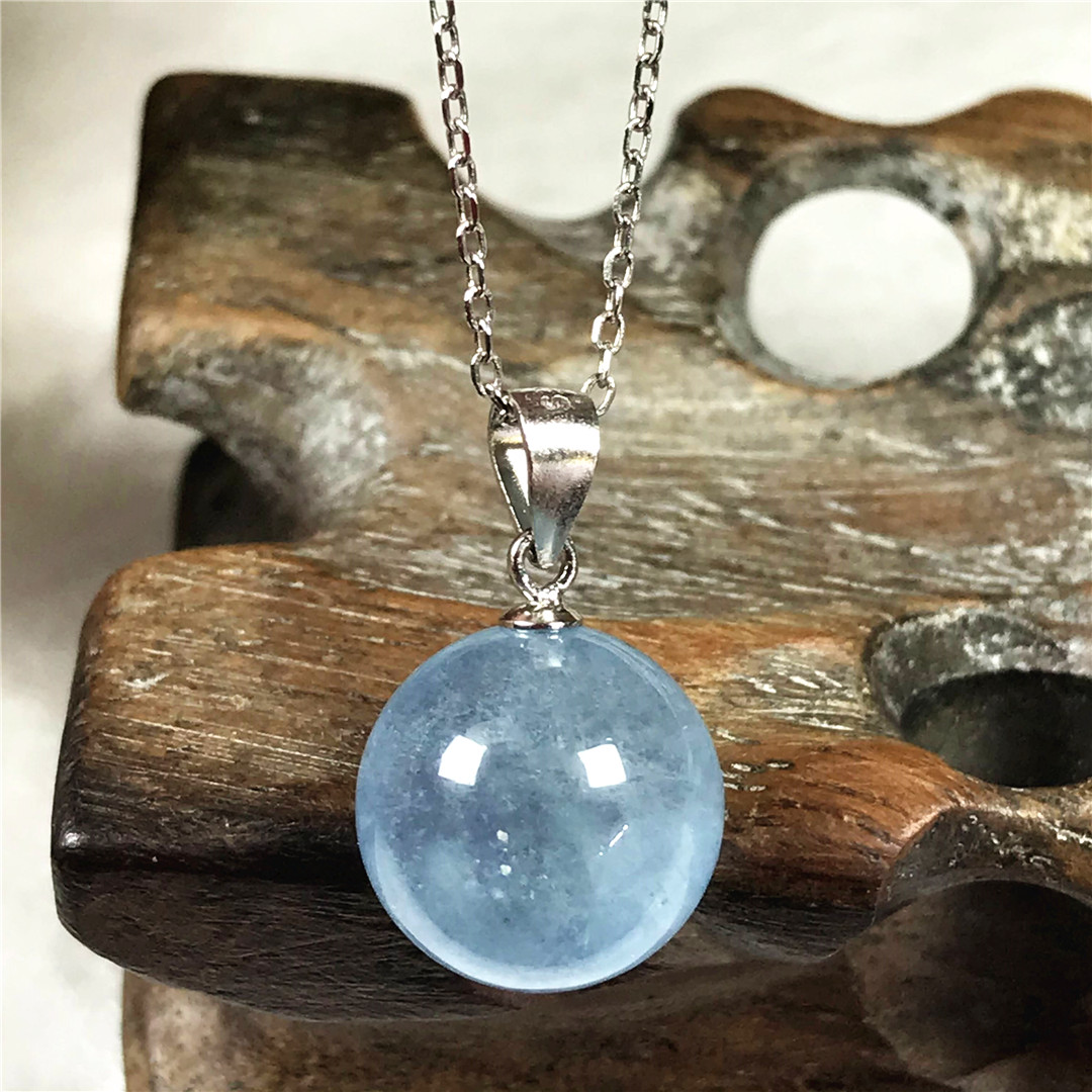 925 Sterling Silver Chain Necklace Men - 13 مللي متر الطبيعية الأزرق الزبرجد