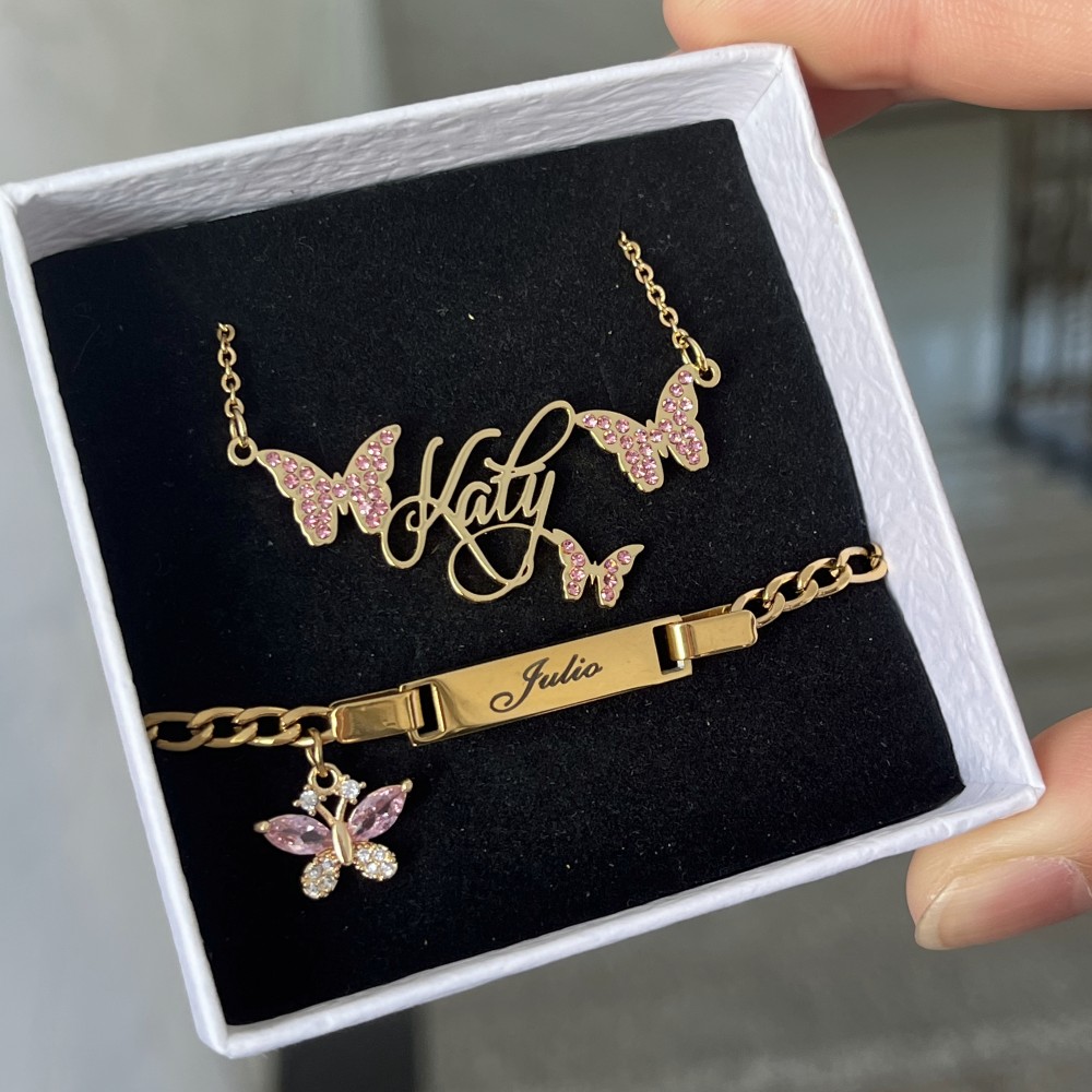Custom Name Necklace Stainless Steel - دوينج-اسم مخصص قلادة لوحة الاسم ،