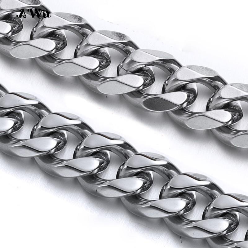 Cuban Link Chain 12Mm - الكوبية ربط سلسلة قلادة من الفولاذ
