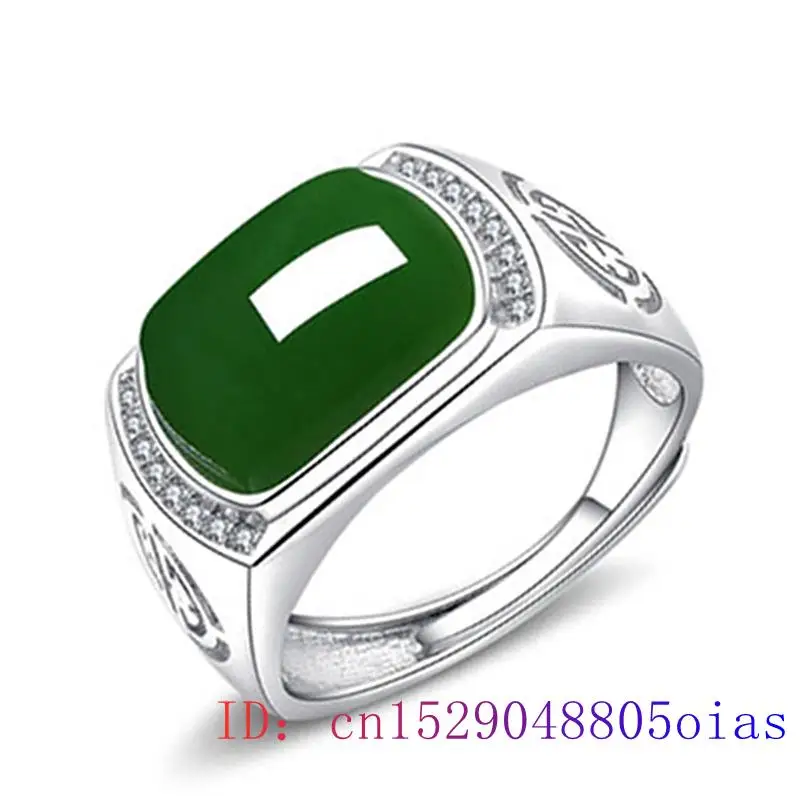 Rings - الأخضر اليشم خاتم هدايا أزياء الرجال