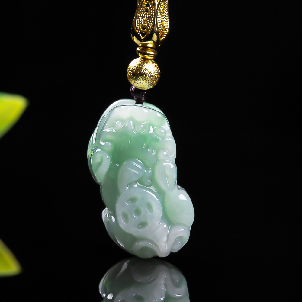 Necklaces - البورمية الطبيعية الزمرد البازلاء الأخضر اليشم