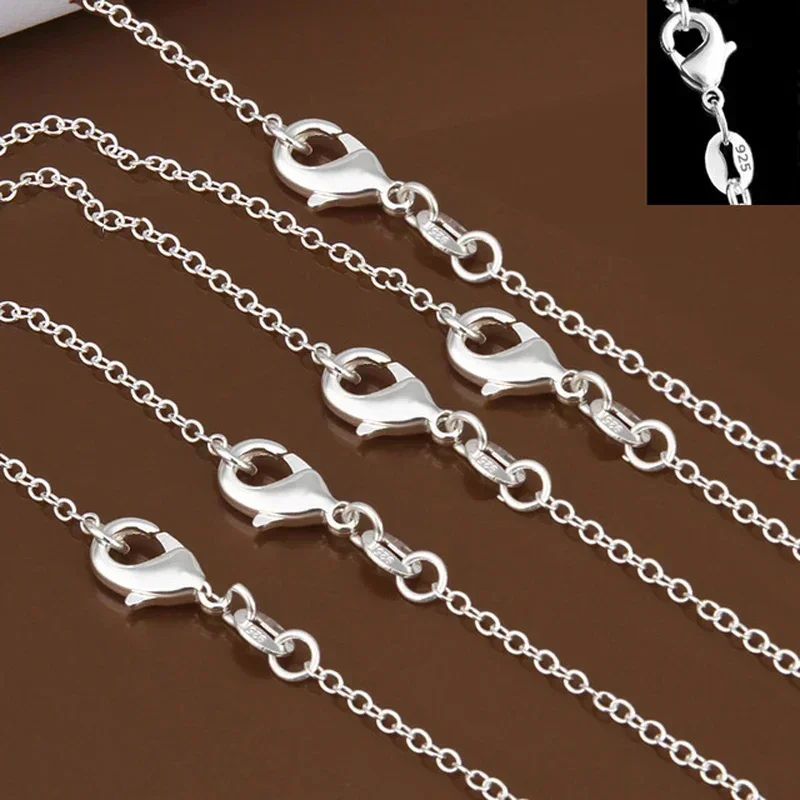 925 Sterling Silver Chain Necklace Men - الجملة 5 قطعة/الوحدة 925 فضة سلسلة
