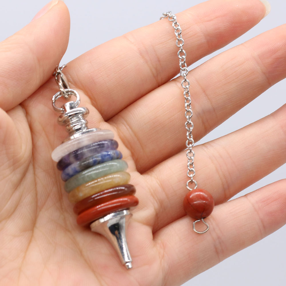 Crystal Pendant Necklace Natural Stone - الحجر الطبيعي شقرا البندول الإشعاع التغطيس