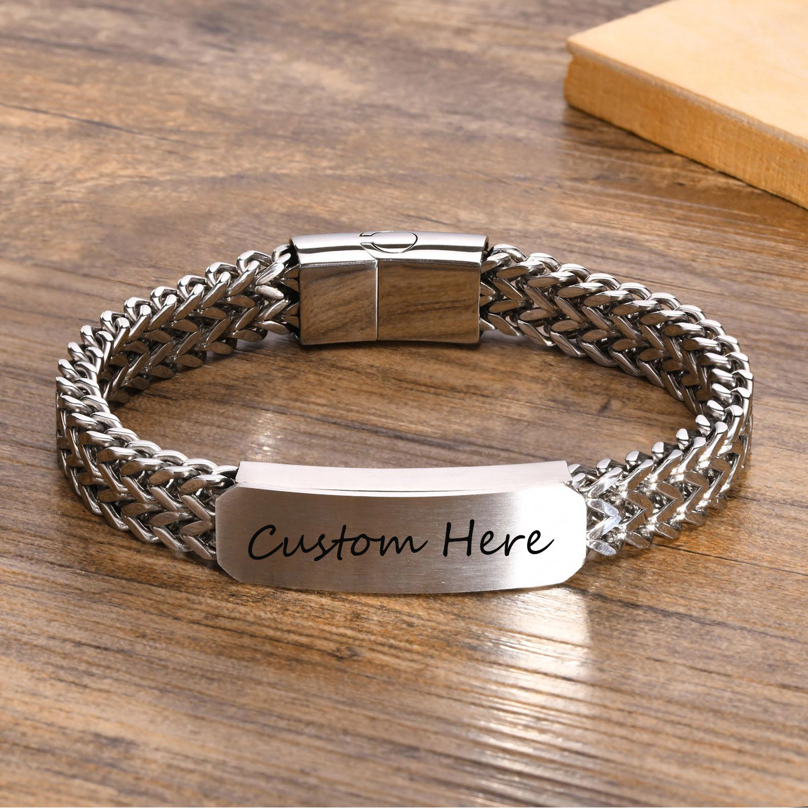 Cuban Link Chain 12Mm - الحرة تخصيص ID أساور للرجال ،