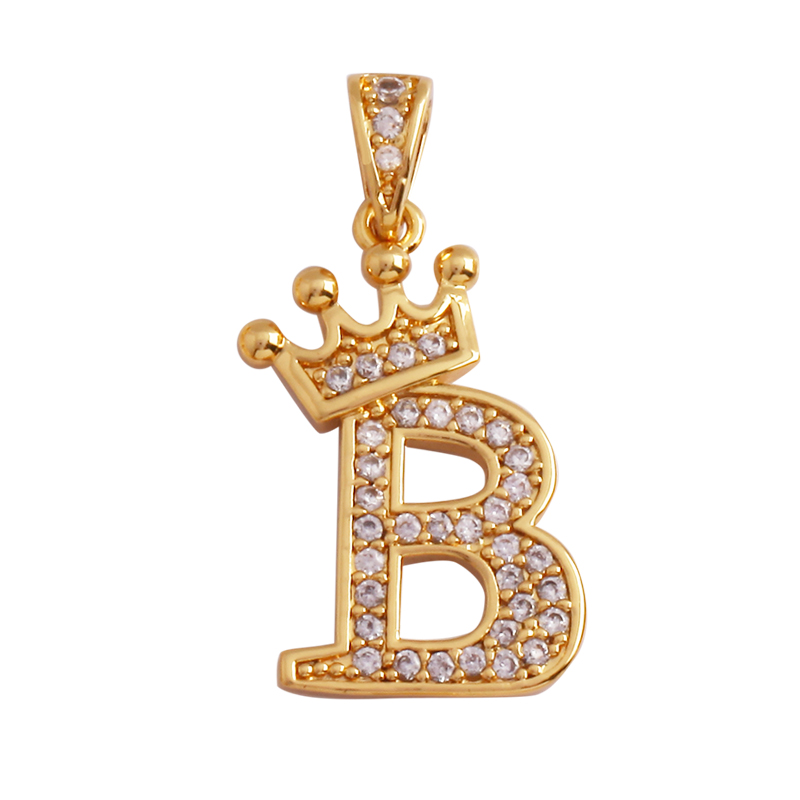 قلادة تاج الزركون الكامل المطل - مراجعة Initial Letter Necklace 18K Gold وسعره