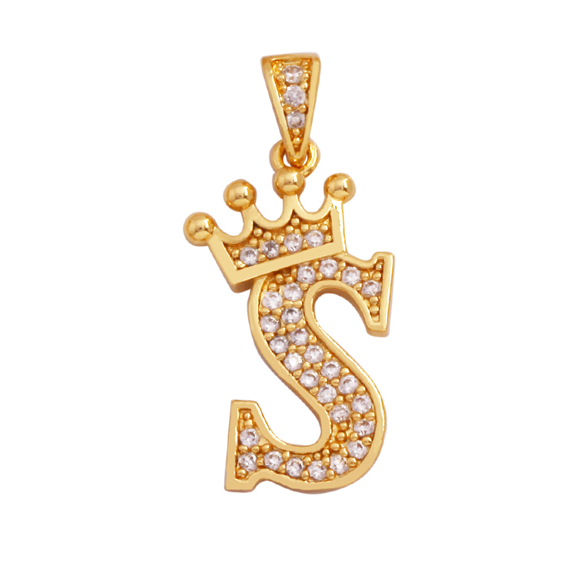قلادة تاج الزركون الكامل المطل - مراجعة Initial Letter Necklace 18K Gold وسعره
