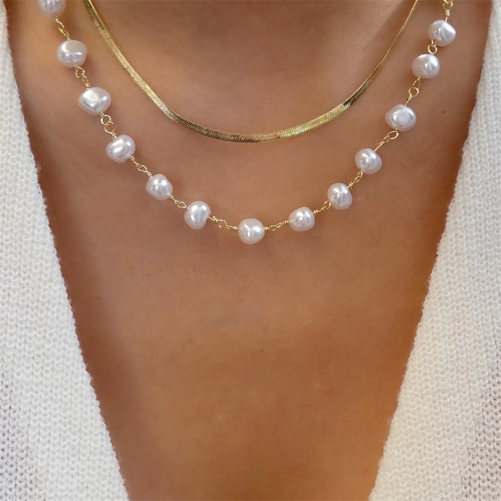 قلادة كريستال متعددة الطبقات ل - مراجعة Pearl Choker Necklace Vintage وسعره