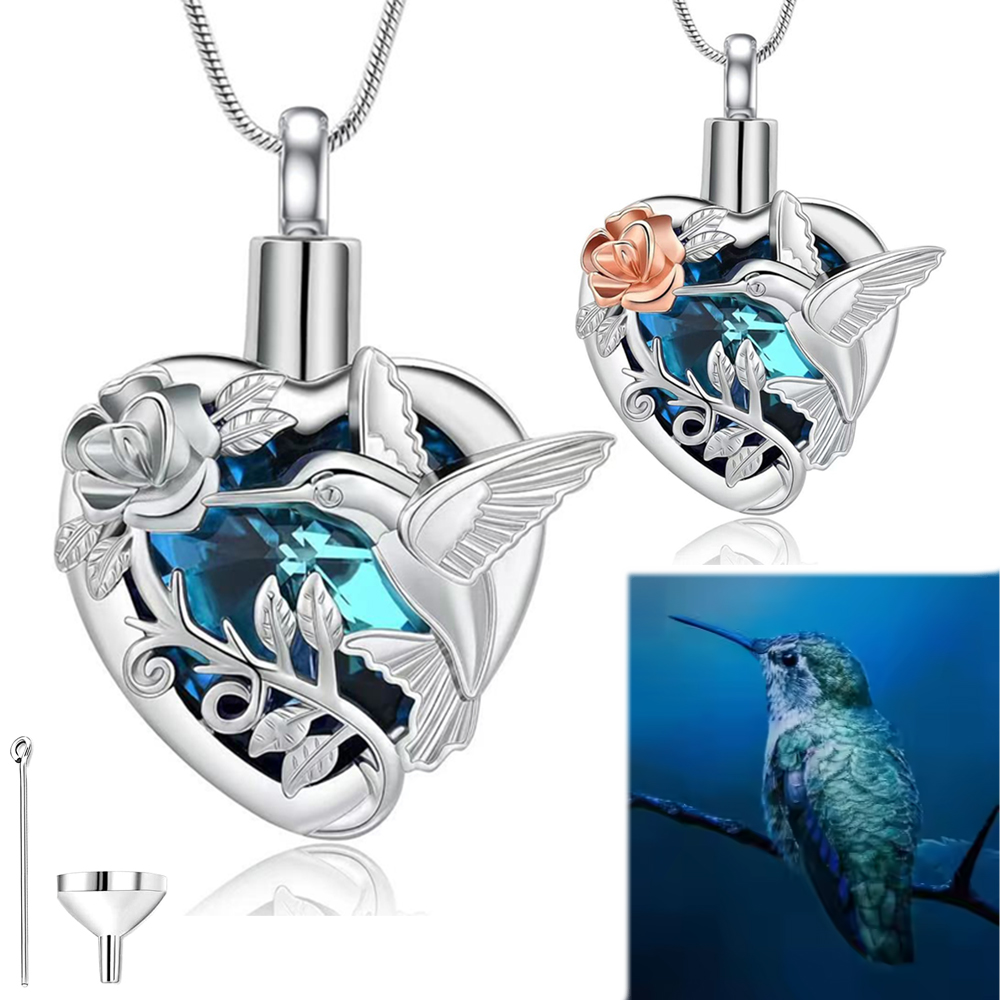 الطائر الطنان القلب جرة المنجد - مراجعة Heart Locket Necklace Photo وسعره