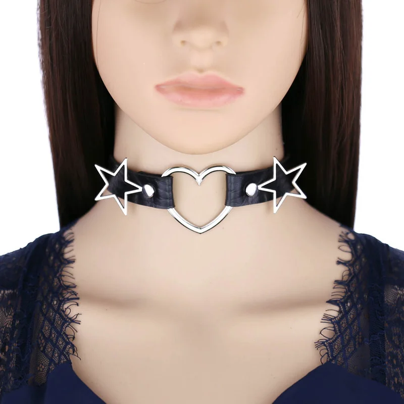 Decopunk الشرير بولي Leather ا - مراجعة Goth Punk Spike Choker وسعره