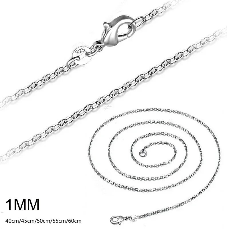 الجملة 5 قطعة/الوحدة 925 فضة س - مراجعة 925 Sterling Silver Chain Necklace Men وسعره