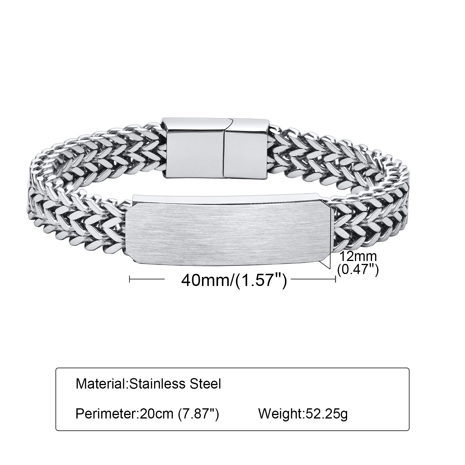 الحرة تخصيص ID أساور للرجال ،  - مراجعة Cuban Link Chain 12Mm وسعره