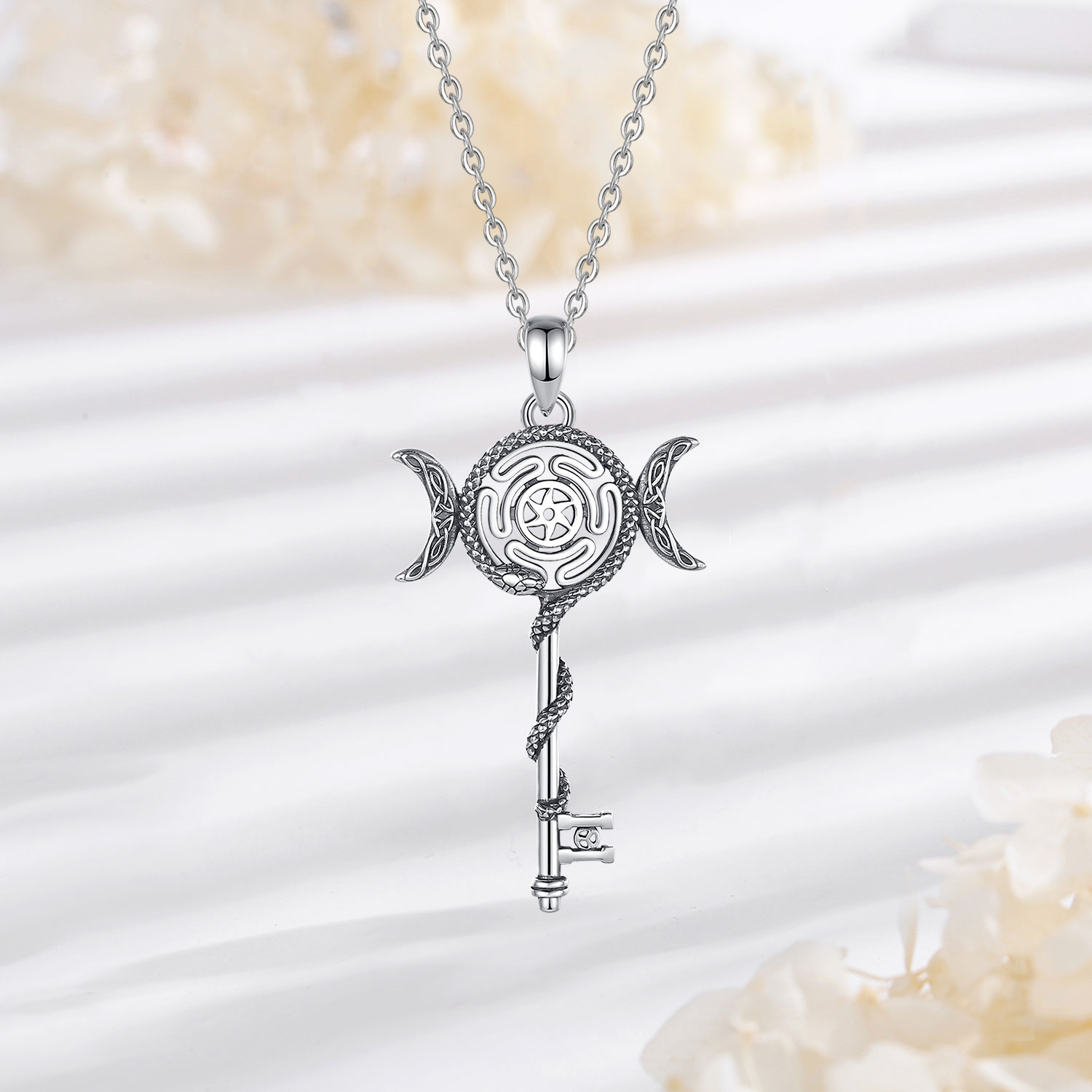 يودورا 925 فضة هيكات الثلاثي ا - مراجعة 925 Sterling Silver Chain Necklace Men وسعره