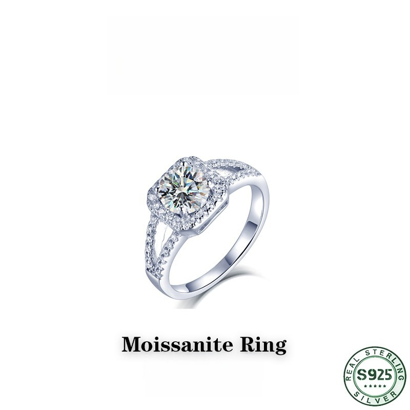 خاتم ألماس مويسانيت فائق اللمع - مراجعة Moissanite Engagement Ring 1 Carat وسعره