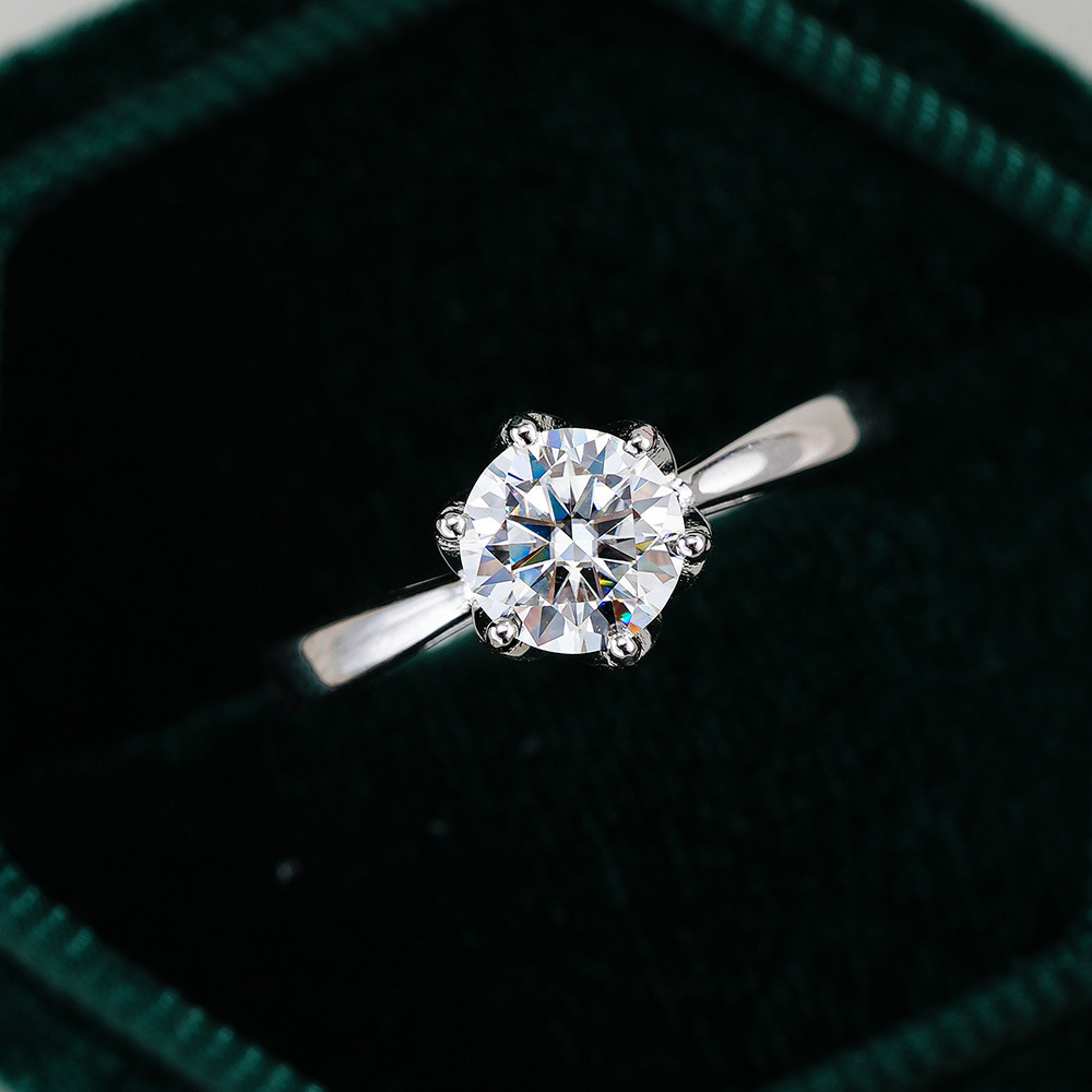 خاتم موسانيت كلاسيكي بستة مخال - مراجعة Moissanite Engagement Ring 1 Carat وسعره