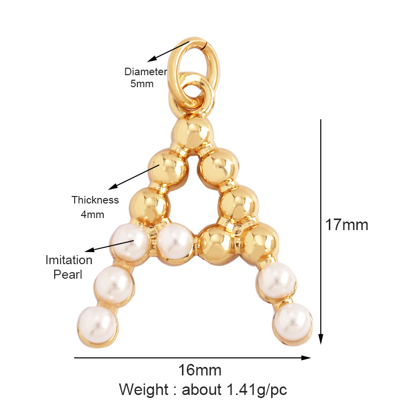 موضة بسيطة تقليد اللؤلؤ 18K ال - مراجعة Initial Letter Necklace 18K Gold وسعره