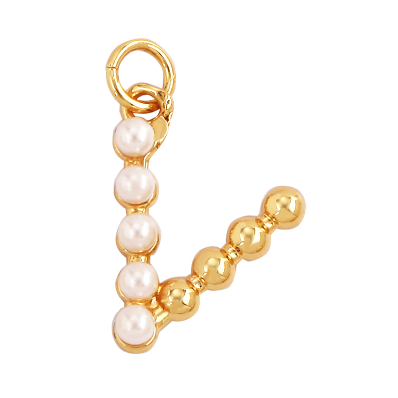 موضة بسيطة تقليد اللؤلؤ 18K ال - مراجعة Initial Letter Necklace 18K Gold وسعره