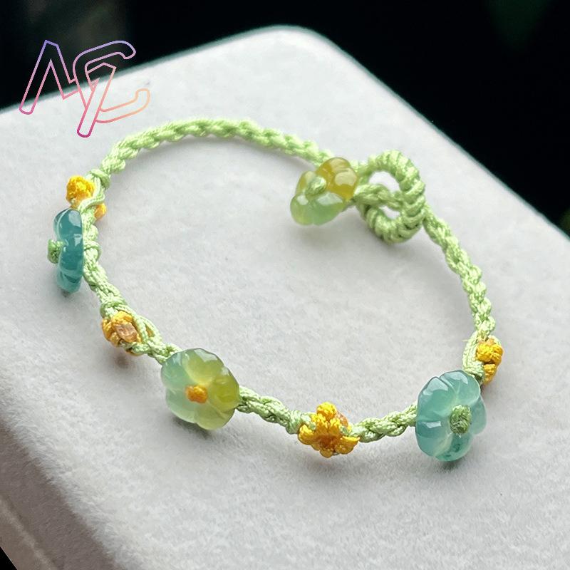 ميانمار الجاديت زهرة سوار مصمم - مراجعة Bracelets وسعره