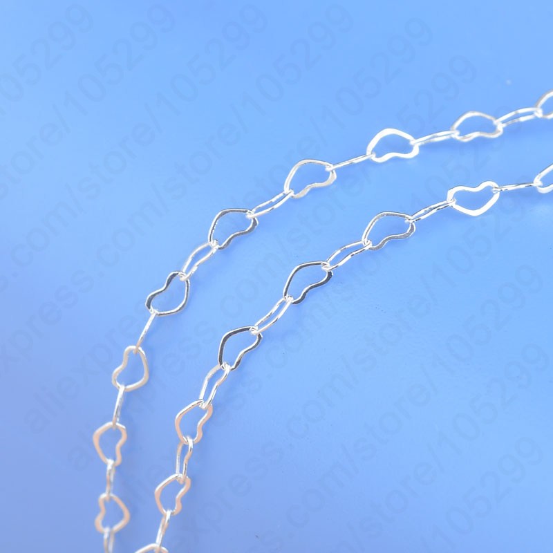 925 فضة لطيف القلب سلسلة قلادة - مراجعة 925 Sterling Silver Chain Necklace Men وسعره