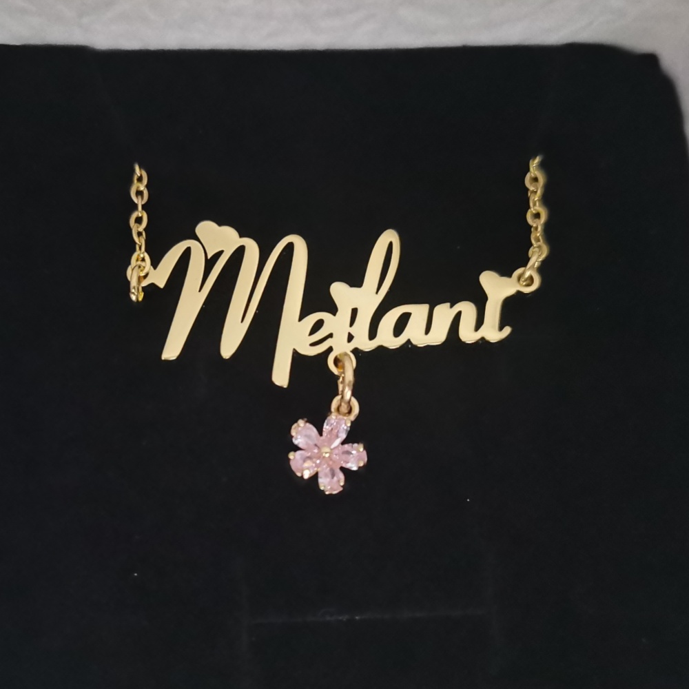 LeeChee-Zircon قلادة صغيرة للأ - مراجعة Custom Name Necklace Stainless Steel وسعره