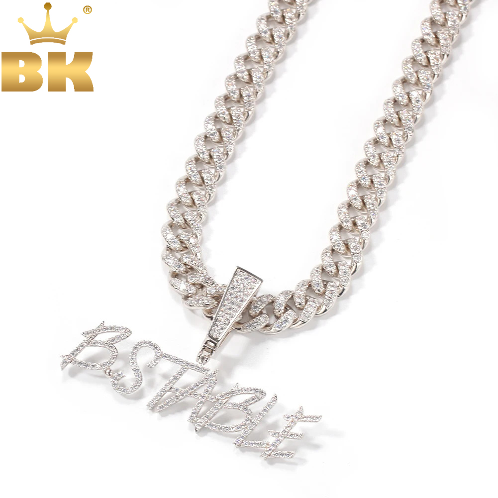 TBTK-قلادة بحرف انحراف اسم مخص - مراجعة Cuban Link Chain 12Mm وسعره
