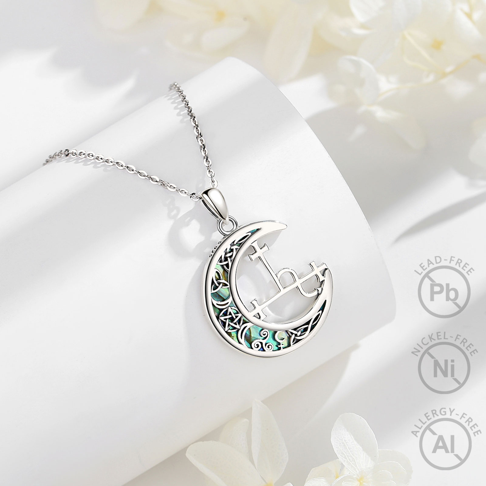 يودورا 925 فضة ليليث القمر قلا - مراجعة 925 Sterling Silver Chain Necklace Men وسعره