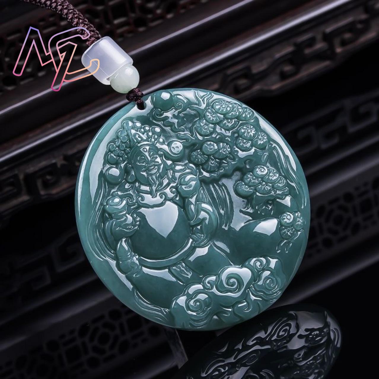البورمية الجاديت إله الثروة قل - مراجعة Necklaces وسعره