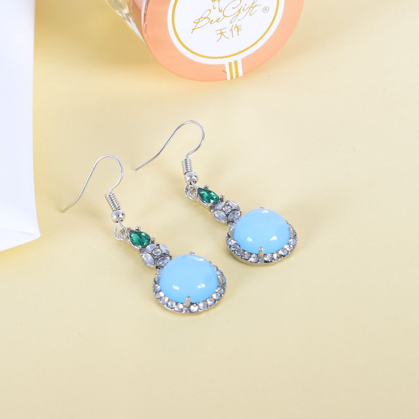 الأزرق الطبيعي اليشم الأقراط خ - مراجعة Earrings وسعره