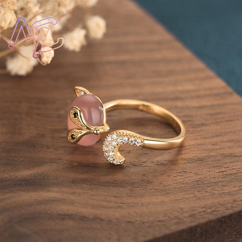 الوردي الطبيعي اليشم الثعلب خو - مراجعة Rings وسعره