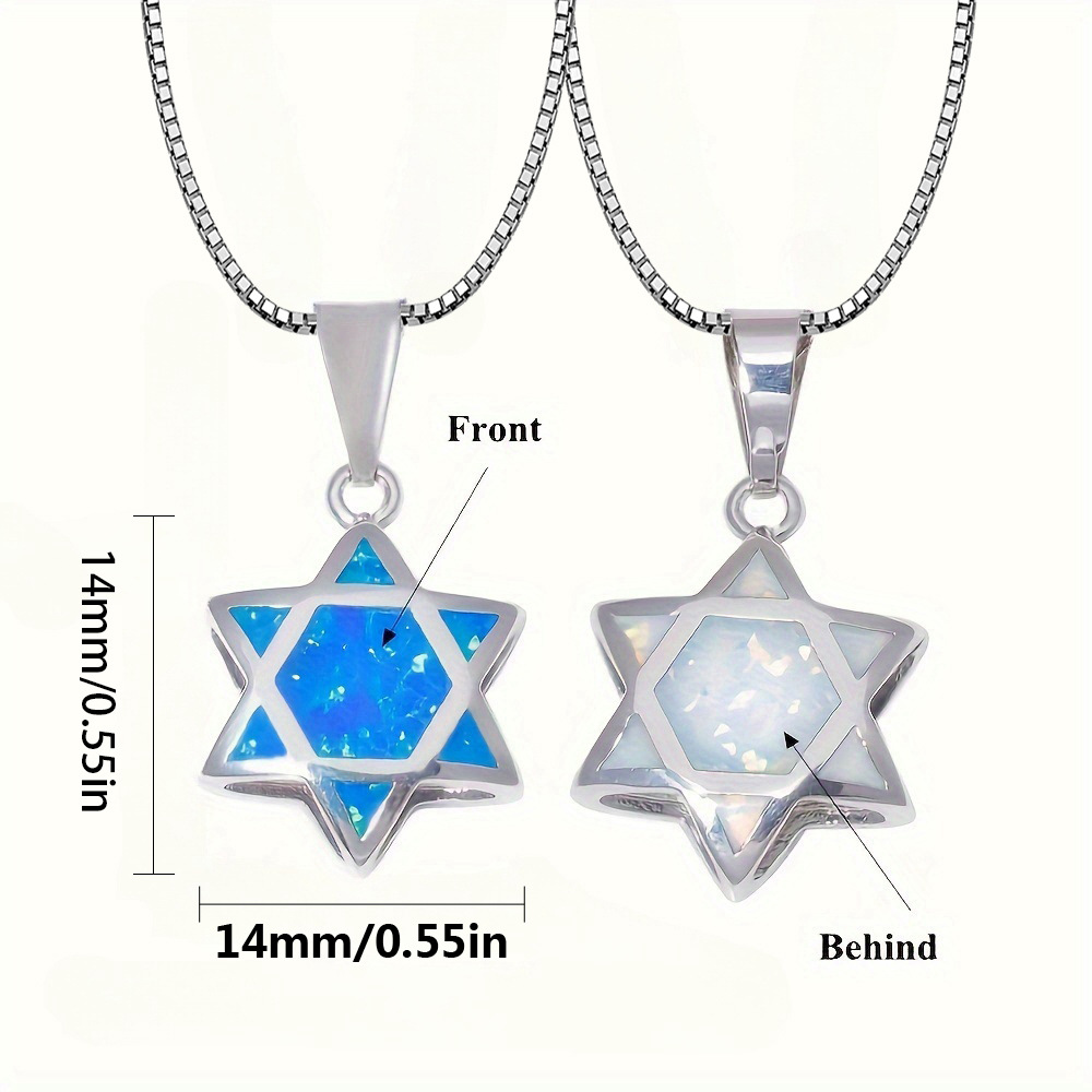 قلادة نجمة داود من حجر الأوبال - مراجعة Necklaces وسعره