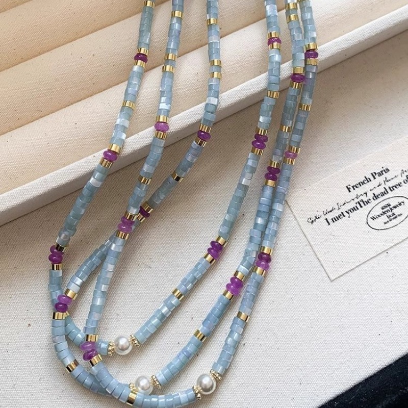 قلادات مينار غير عادية من الأح - مراجعة Pearl Choker Necklace Vintage وسعره