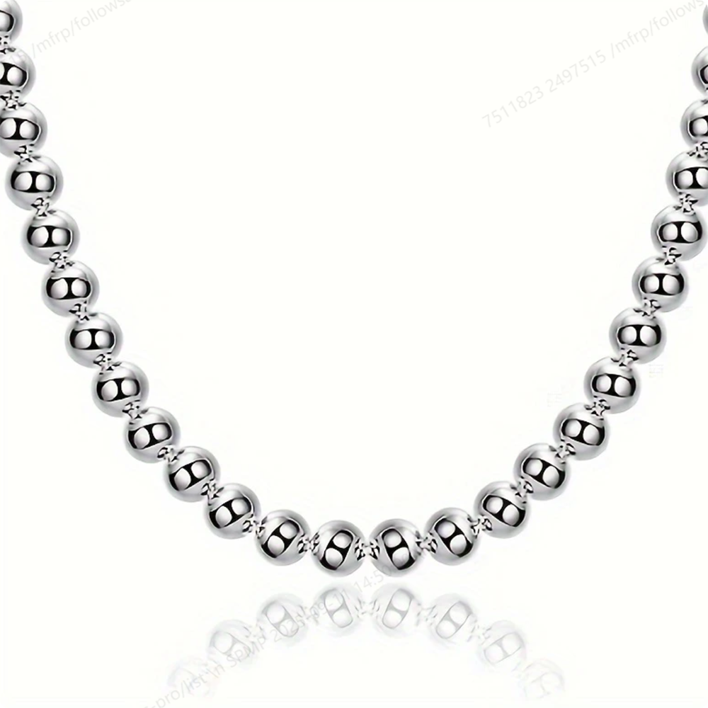 قلادة مطرزة رائعة من الفضة الإ - مراجعة 925 Sterling Silver Chain Necklace Men وسعره