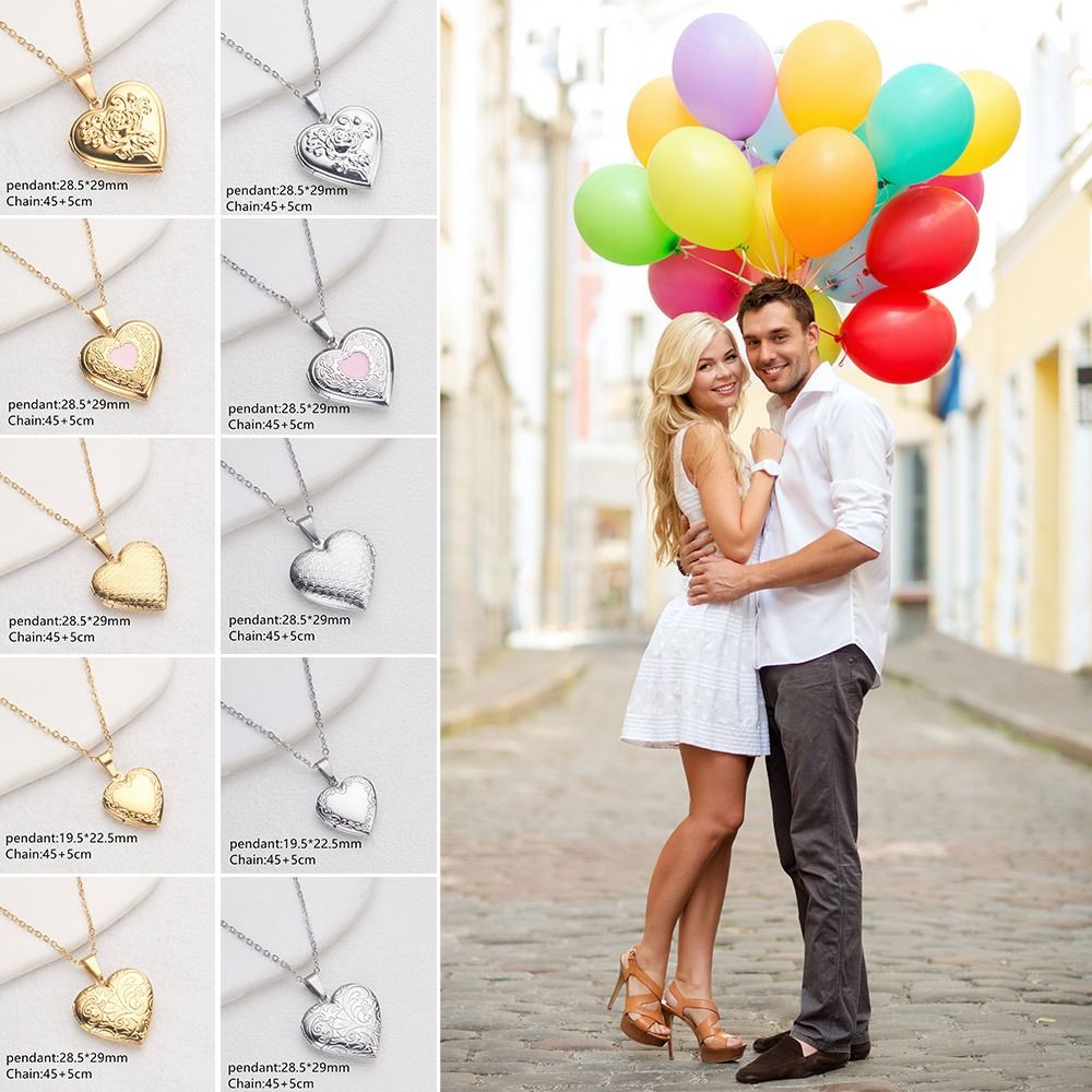 قلادة تصنعها بنفسك مع صورة وقل - مراجعة Heart Locket Necklace Photo وسعره
